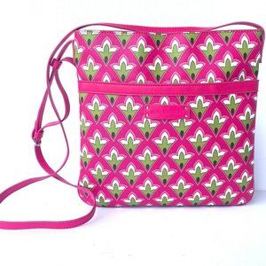 Vera Bradley Messenger Bag 14x10x3.5 3 Pockets‎ Ins
